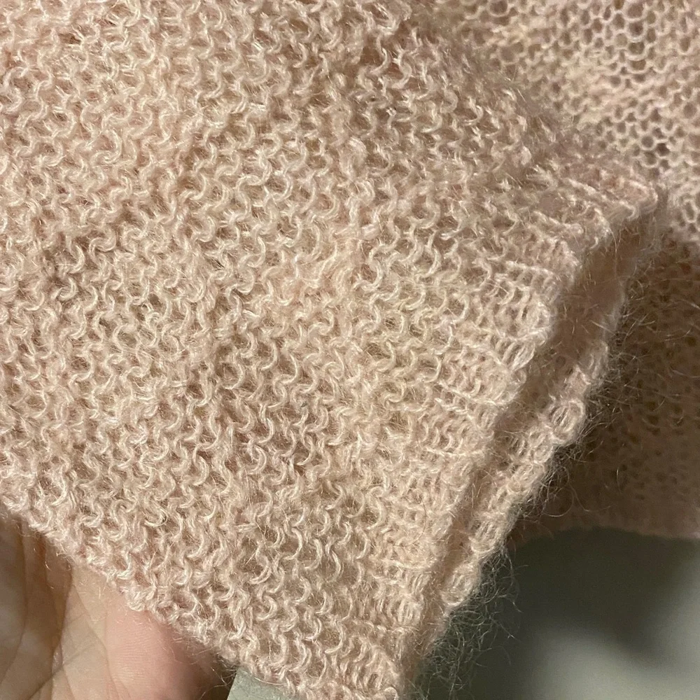 Vintage Simpatico Women's Pink Knit Sweater, cropped cardigan M - Picture 3 of 4